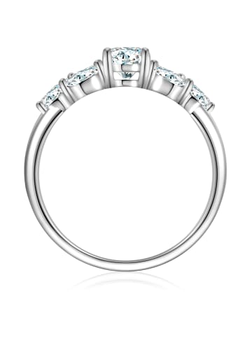 Trilani Ring aus Sterling Silber mit Zirkonia in silber