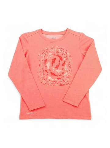 Jack Wolfskin Langarmshirt Ocean Longsleeve Shirt Kinder recycelt in Rot