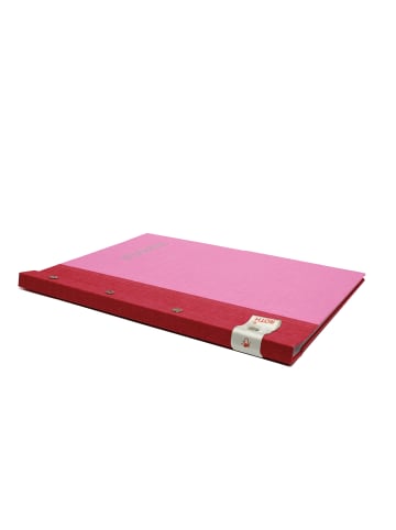 ROTH Zeugnismappe Bicolor mit Buchschrauben - Cherry-Pink in Rosa