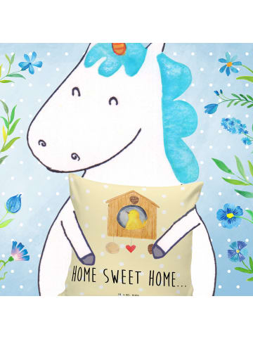 Mr. & Mrs. Panda kissen für sofa Vogelhaus Home mit Spruch in Gelb Pastell