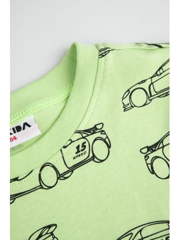 MOKIDA T-Shirt mit kurzen Ärmeln in limonengrün