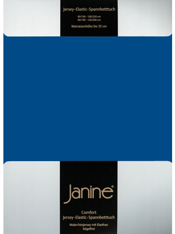 Janine Spannbetttuch Elastic Jersey in royalblau