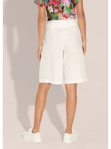 MADELEINE Highwaist-Bermudas aus Leinen in wollweiß