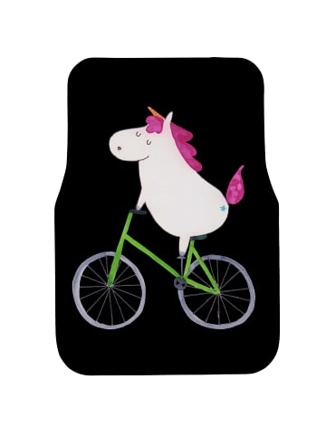 Mr. & Mrs. Panda Autoteppich Einhorn Radfahrer ohne Spruch in Schwarz
