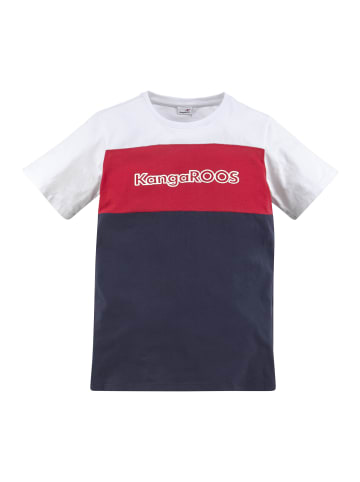 Kangaroos T-Shirt in weiß-rot-marine