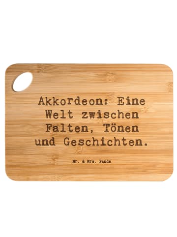 Mr. & Mrs. Panda Holzbrett Spruch Akkordeon Vielfalt mit Spruch in Braun