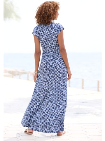 LASCANA Maxikleid in blau bedruckt