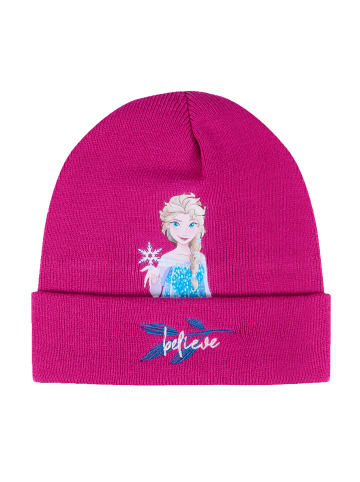 ONOMATO! Wintermütze Beanie Frozen - Die Eiskönigin Anna und Elsa in Pink