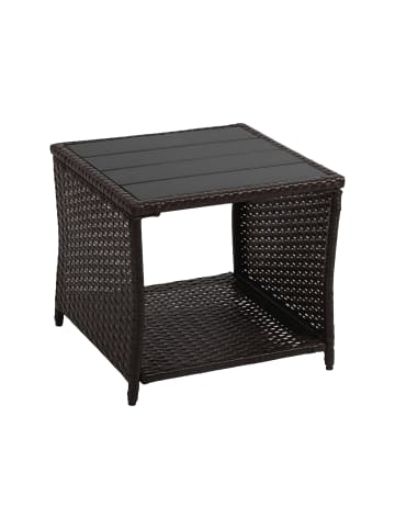 relaxdays Balkontisch in Braun - (B)45 x (H)40 x (T)45 cm