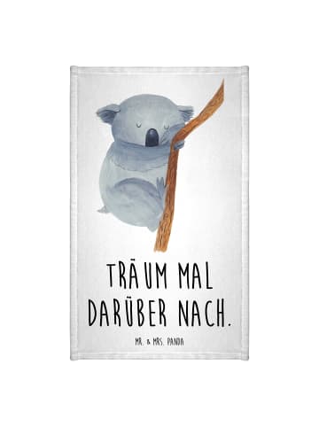 Mr. & Mrs. Panda Gästehandtuch Koalabär mit Spruch in Weiß