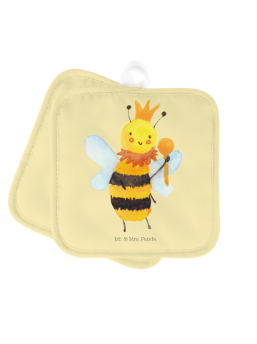 Mr. & Mrs. Panda Topflappen Biene König ohne Spruch in Gelb Pastell