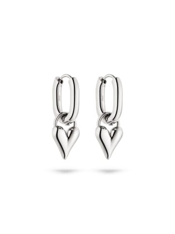 Tamaris Creolen Edgy Heart in silber