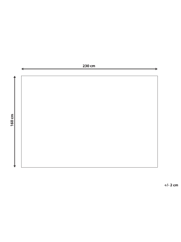 Beliani Geflochtener Teppich KIZARLI in Grün/Braun/Beige - (W) 160 x (L) 230 cm