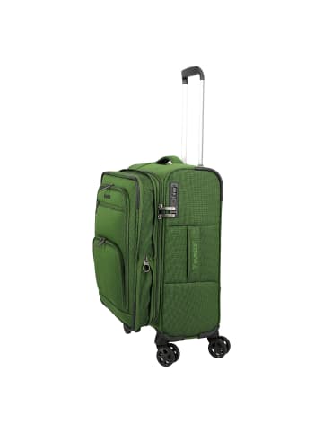 travelite Cubis 4 Rollen Kabinentrolley S 55 cm mit Dehnfalte in green