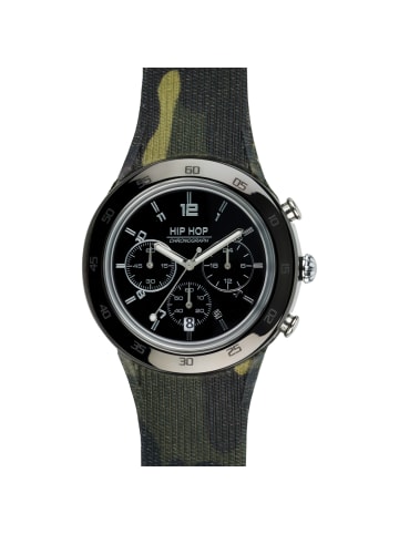 Hip Hop Analoguhr metal schwarz
