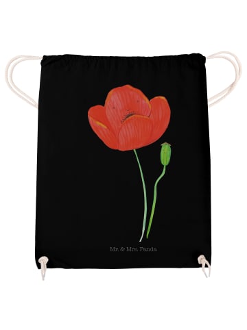 Mr. & Mrs. Panda wander rucksack Blume Mohnblume ohne Spruch in Schwarz