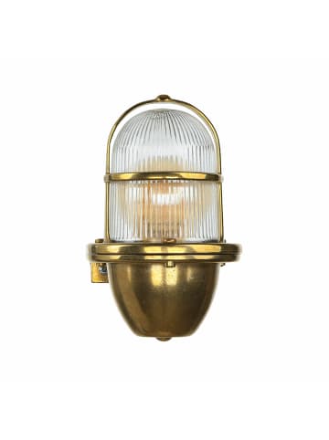 Licht-Erlebnisse Außen Wandlampe (B)11.5 x (H)18 cm in MessingMessing