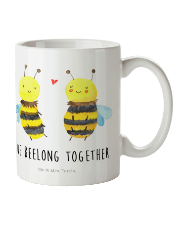 Mr. & Mrs. Panda Mehrwegbecher Biene Verliebt mit Spruch in Weiß