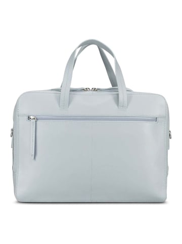 Jost Arva Aktentasche Leder 36 cm Laptopfach in misty blue