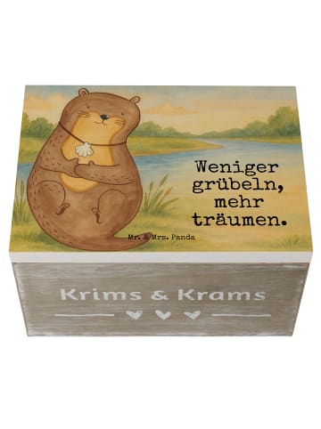 Mr. & Mrs. Panda Geschenkdose Otter Muschel Design mit Spruch in Weiß