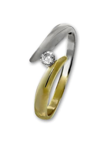 GoldDream Goldring 333 Gelbgold - 8 Karat, 333 Weißgold - 8 Kt, Bicolor Größe 60 (19,1)