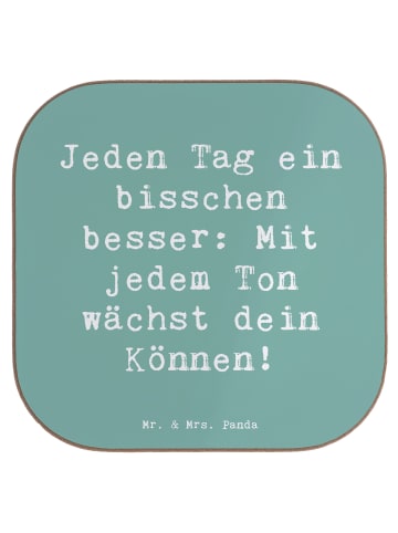Mr. & Mrs. Panda Untersetzer für Gläser Spruch Ein neues Musikin... in Meeresbrise