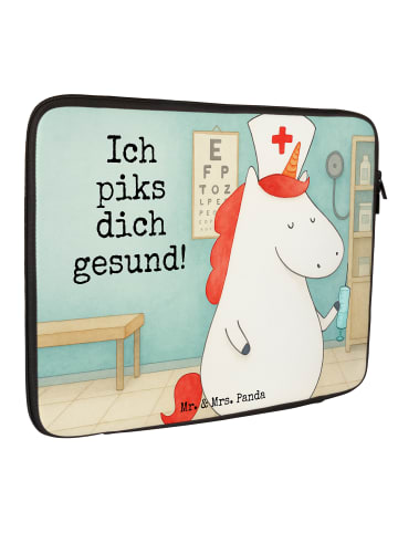 Mr. & Mrs. Panda Laptoptasche Einhorn Krankenschwester Design mi... in Weiß