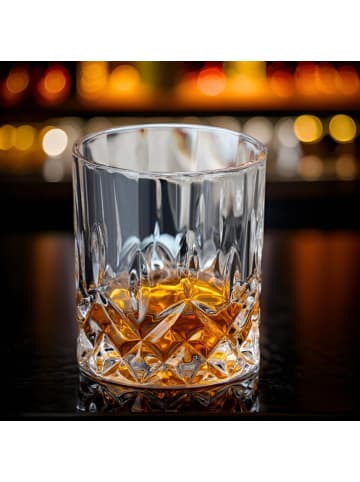 Cheffinger 6 teiliges Set 350ml Gläser Whiskey Retro in Transparent