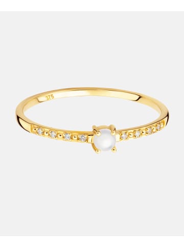 Diamant L'éternel Ring aus 375 Gelbgold mit Diamant mit Perle