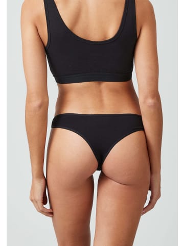 SNOCKS Brazilian Slips aus Bio-Baumwolle Schwarz 3 Stück