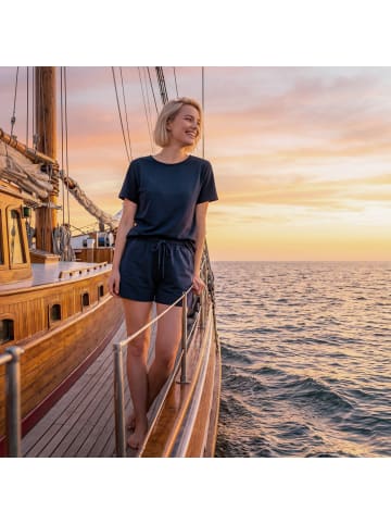 Erwin Müller Sweat Freizeithose, kurz in marine