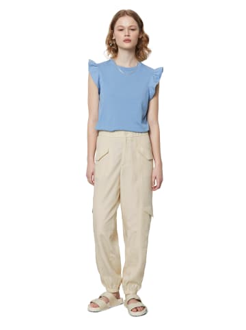 Marc O'Polo DENIM Volant-T-Shirt loose in blue clay