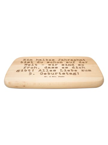 Mr. & Mrs. Panda Schneidebrett Spruch 5. Geburtstag Freude mit S... in Transparent