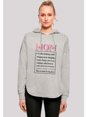 F4NT4STIC Oversized Hoodie Muttertag Pink Unconditional Love Family in grau