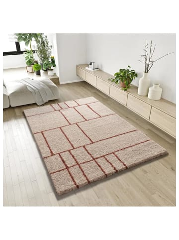 Atticgo Hochflor-Teppich HELIA in rostrot