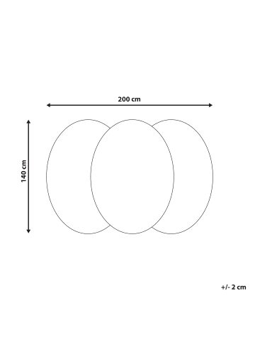 Beliani Kurzflor ZABOL in Weiß/Grau - (W) 140 x (L) 200 cm