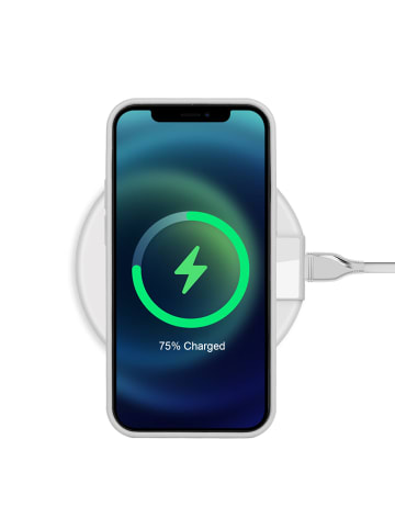 Platyne Feste Silikonhülle für iPhone 12 Pro in Silber