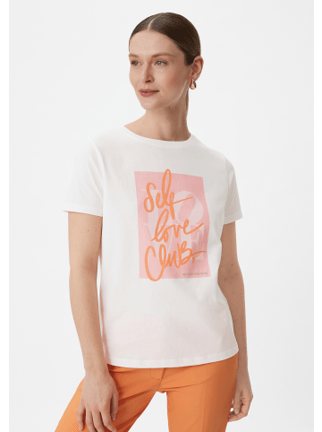 comma T-Shirt kurzarm in Weiß-pink