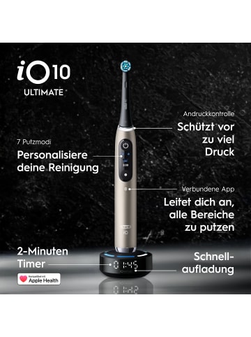 Oral-B Elektrische Zahnbürste "iO 10 + Reiseetui Lunar" in Gold