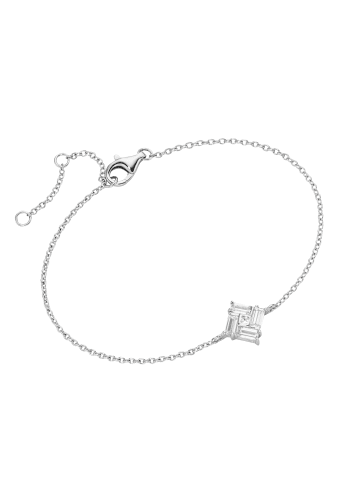 Smart Jewel Armband Mit Zirkonia Steinen in Silber