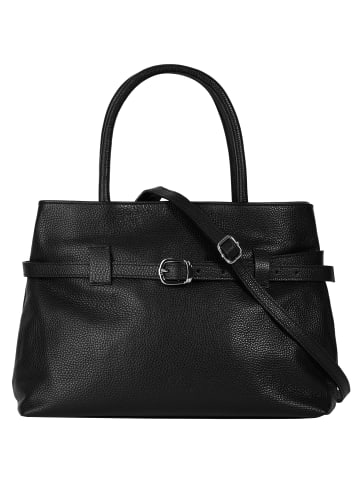 Cluty Handtasche echt Leder in schwarz