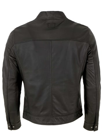 Milestone Lederjacke Lammnappa in Schwarz