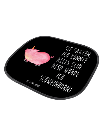 Mr. & Mrs. Panda Hitzeschutz Auto Einhorn Schwein mit Spruch in Schwarz