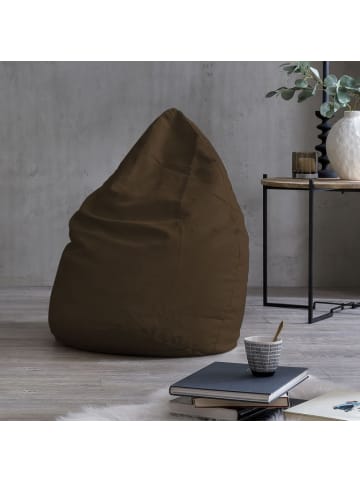 Lumaland XL Sitzsack Beanbag 220L Füllung mit extra starken Nähten Braun