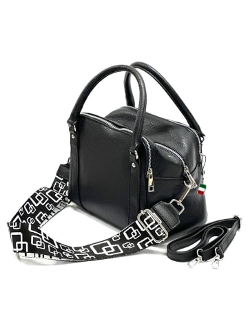 Florence Florence Umhängetasche, Citytasche Leder schwarz ca. 22cm
