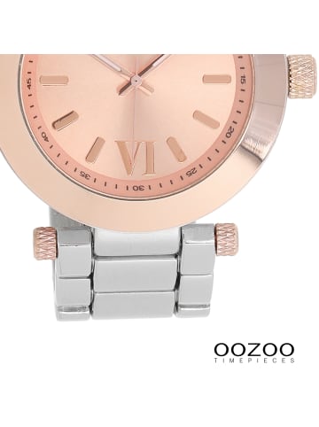 Oozoo Analog-Armbanduhr Oozoo Vintage Series silber groß (ca. 40mm)