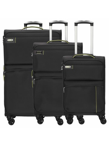 D&N Travel Line 6704 - Trolley-Set, 3tlg. in schwarz