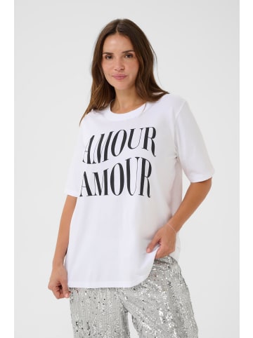 KAFFE curve T-Shirt kurzarm KCchari Loose fit in Optical White