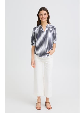 Fransa Kurzarm-Bluse FRDONNIE Regular fit in NAVY BLAZER WHITE STRIPE