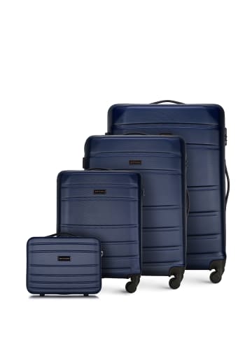 Wittchen 4tlg. Koffer Set Globe line Collection in Navyblue